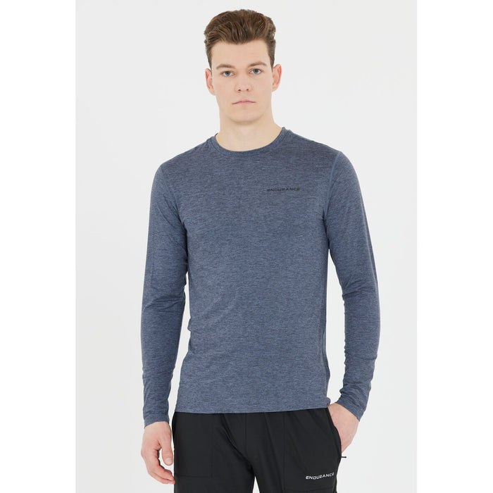 ENDURANCE Abdon M Melange L/S Tee T-shirt 1173 Ombre Blue