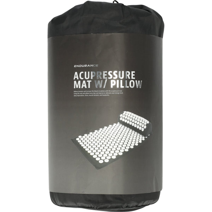 ENDURANCE Acupressure mat w/ pillow Fitness equipment 1001 Black