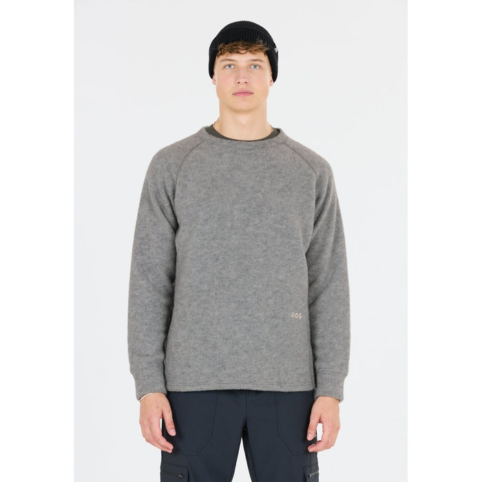 SOS Aneto M Wool Crew Neck Midlayer 1005 Light Grey Melange