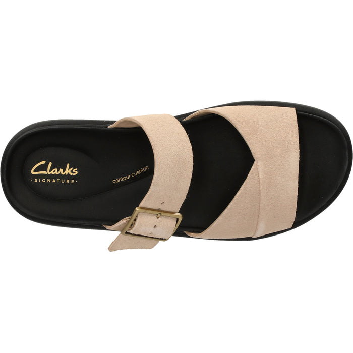 CLARKS PREMIUM Aristella Mule D Sandal 5336 Ecru Suede