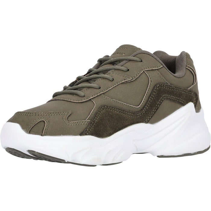 ATHLECIA! Athlecia W Chunky Leather Trainers Shoes 3121 Olive