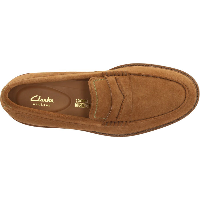 CLARKS PREMIUM Atticus LTSlip G Shoes 1224 Cola Suede