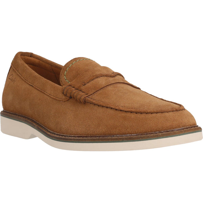 CLARKS PREMIUM Atticus LTSlip G Shoes 1224 Cola Suede