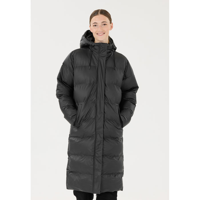 WEATHER REPORT Audrey W Long PU Puffer Jacket W-Pro 5000 Jacket 1001 Black