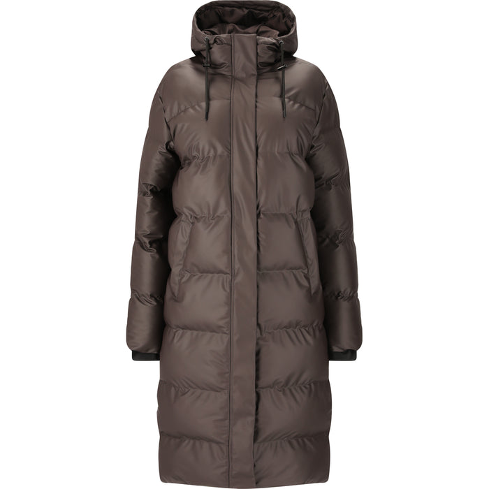 WEATHER REPORT Audrey W Long PU Puffer Jacket W-Pro 5000 Jacket 1283 Espresso