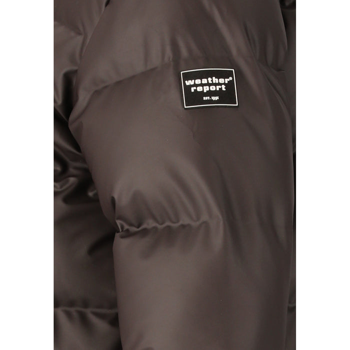 WEATHER REPORT Audrey W Long PU Puffer Jacket W-Pro 5000 Jacket 1283 Espresso
