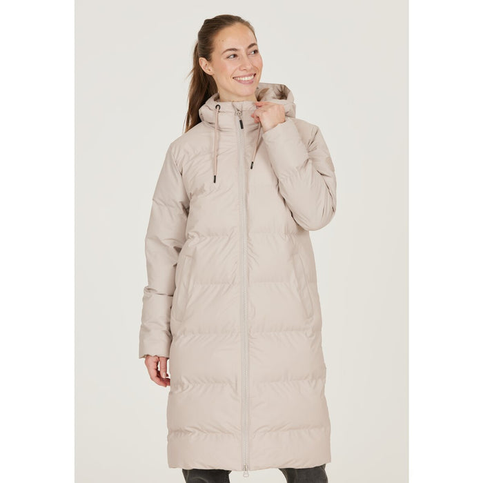 NORTH BEND Autumnal W Long PU Puffer Jacket W-PRO 5000 Jacket 1060 Chateau Gray