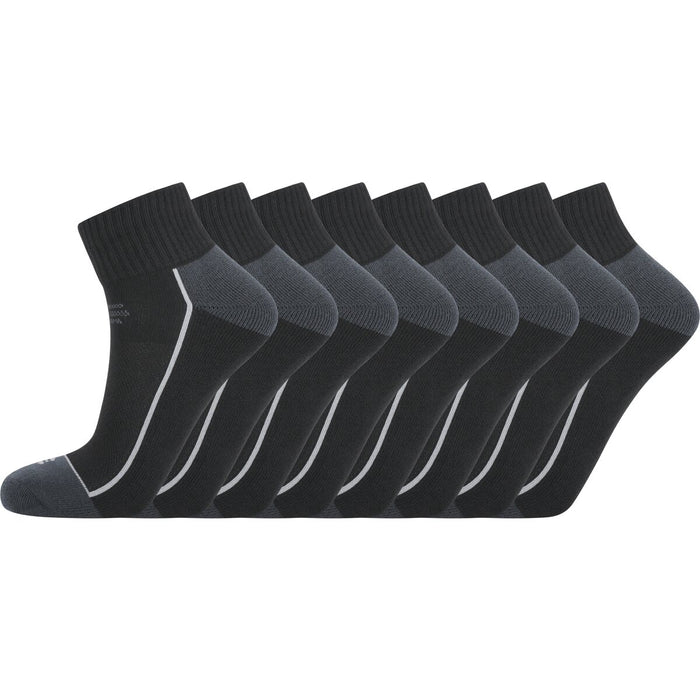 ENDURANCE Avery Quarter Socks 8-pack Socks 1001 Black