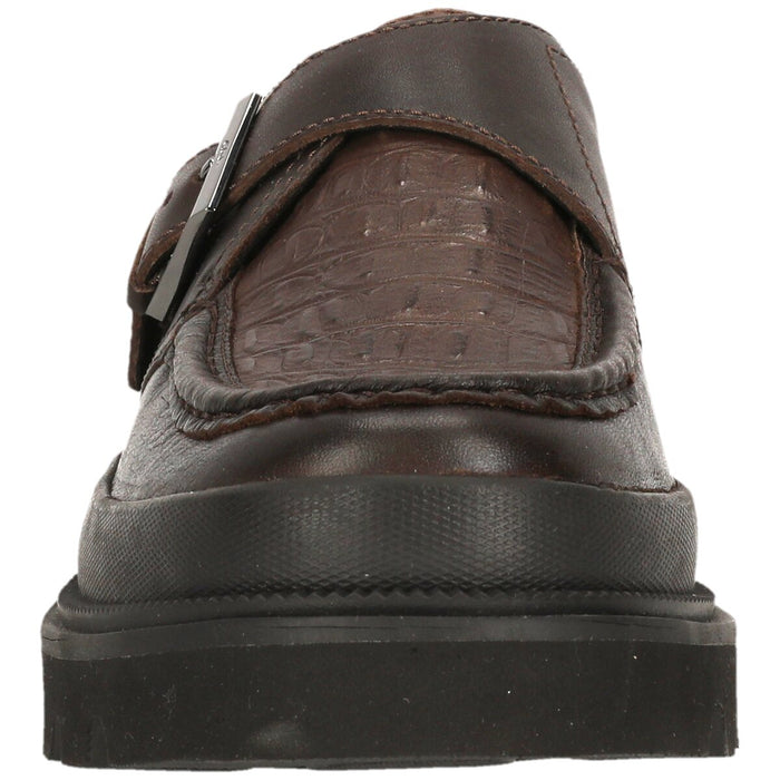 CLARKS PREMIUM Badell Monk G Shoes 5221A Brown Croc Lea