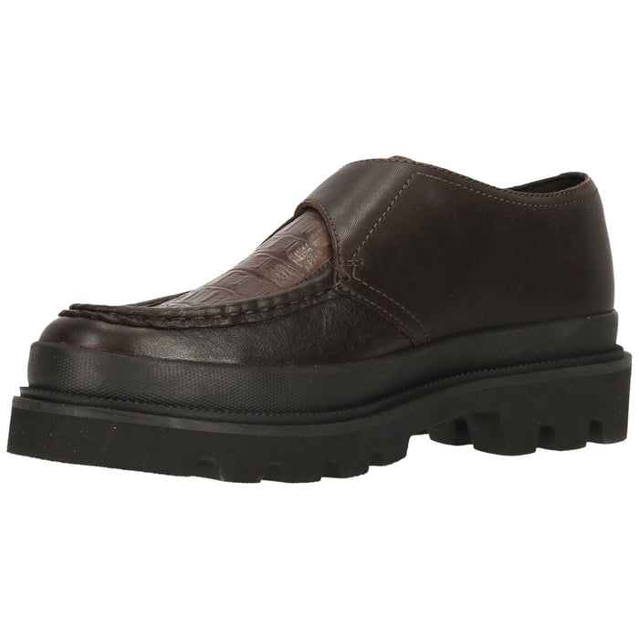 CLARKS PREMIUM Badell Monk G Shoes 5221A Brown Croc Lea