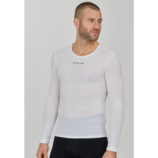 ELITE LAB Bike Elite X1 M Mesh Tech L/S Baselayer Cycling Shirt 1002 White