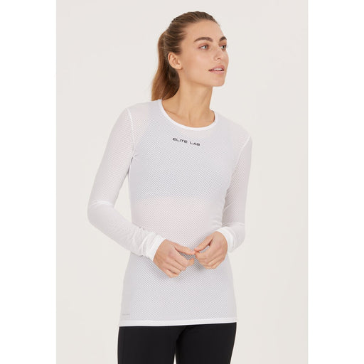 ELITE LAB Bike Elite X1 W Mesh Tech L/S Baselayer Cycling Shirt 1002 White