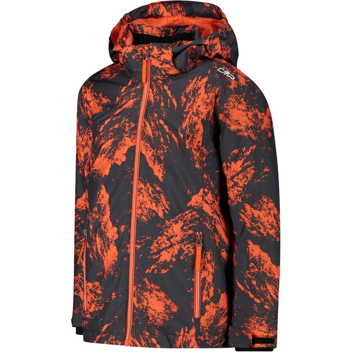 CMP Boy Ski Jacket With Hood WP5000 Jacket 04ZP Antracite-Arancio