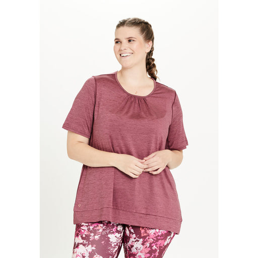 Q SPORTSWEAR Bree W Melange S/S Tee T-shirt 4132 Tawny Port