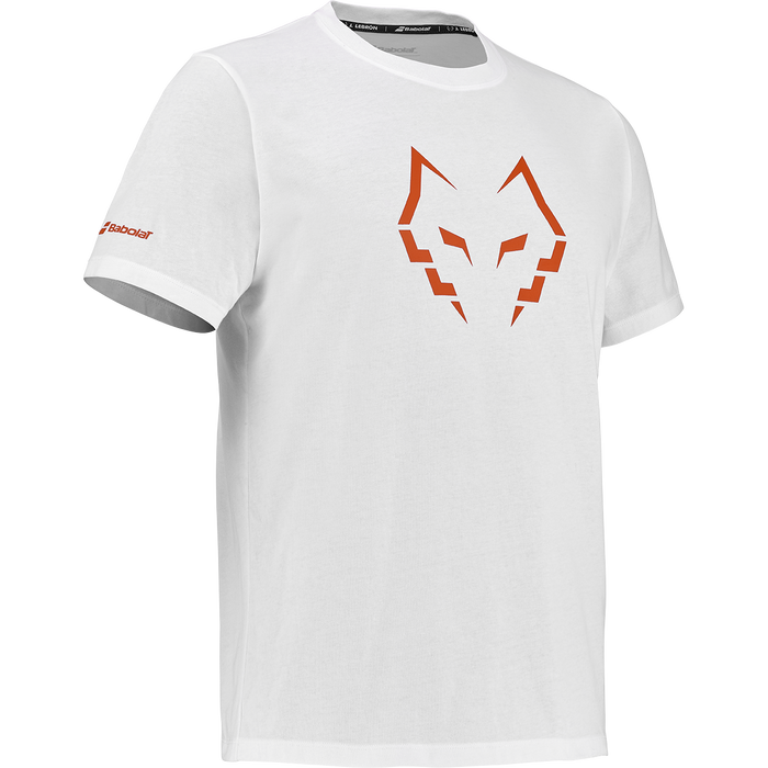 BABOLAT COTTON TEE J. LEBRON T-shirt 1000 White/White