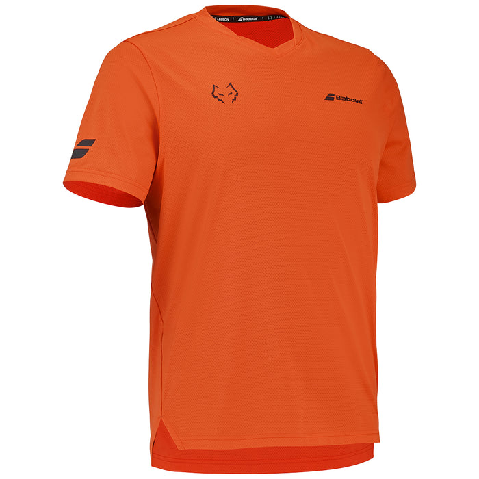 BABOLAT CREW NECK TEE J. LEBRON T-shirt 6023 Red Orange