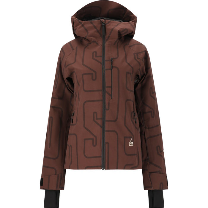 SOS Cervinia W Insulated AOP Jacket Jacket 5094 Deep Mahogany