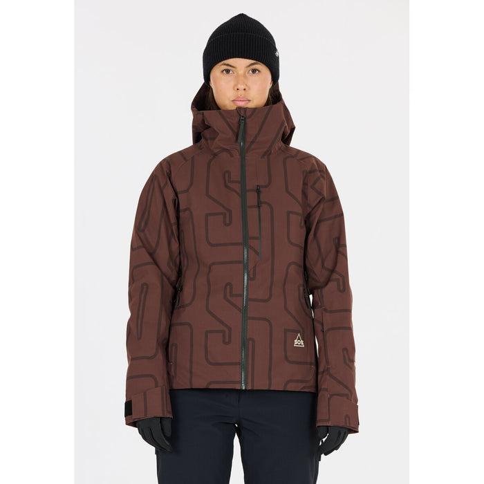 SOS Cervinia W Insulated AOP Jacket Jacket 5094 Deep Mahogany