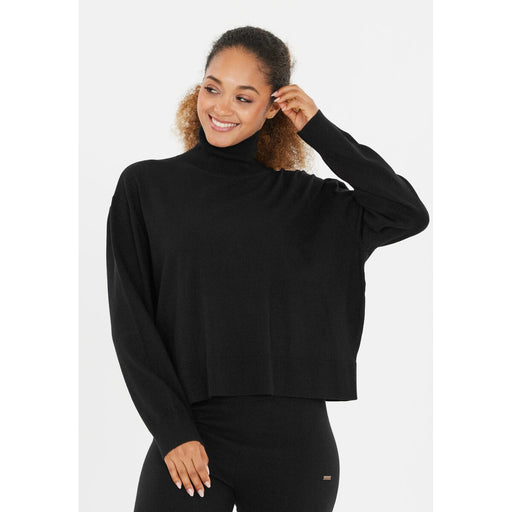 ATHLECIA Dava W Knitted High Neck Sweatshirt 1001 Black