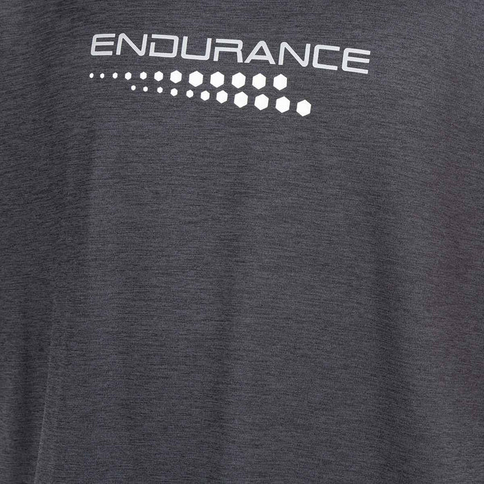 ENDURANCE Drill Jr. Unisex Melange S/S Tee T-shirt 1001BM Black Melange