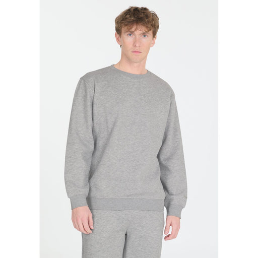 NORTH BEND Easterlin M Melange Crew Sweat Sweatshirt 1005 Light Grey Melange