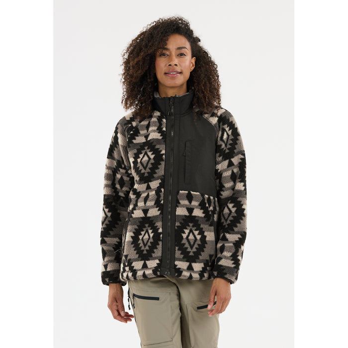 WHISTLER Ellison W Printed Teddy Fleece Jacket Fleece 1051 Asphalt
