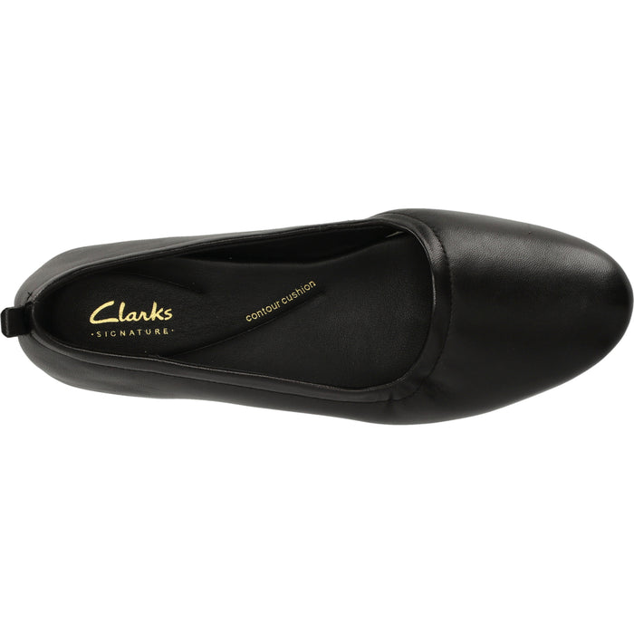 CLARKS PREMIUM Fawna Soft D Shoes 1216 Black Leather