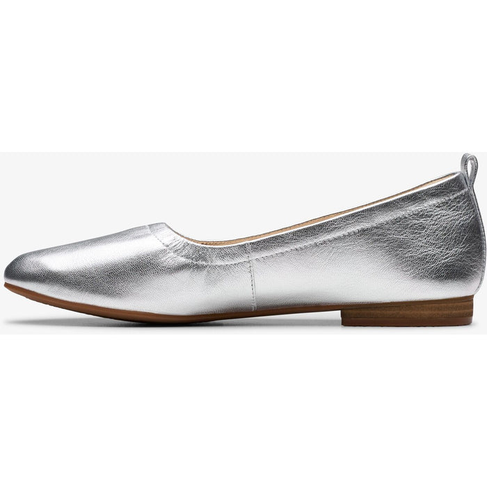 CLARKS PREMIUM Fawna Soft D Shoes 5358 Silver Metallic