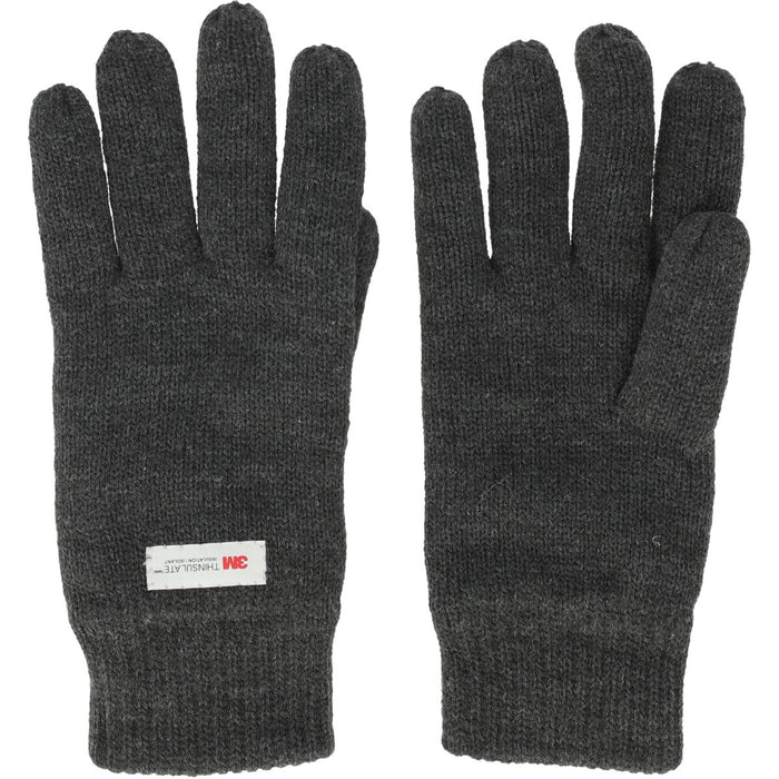 NORTH BEND Fire Thinsulate Knit Glove Gloves 1011 Dark Grey Melange