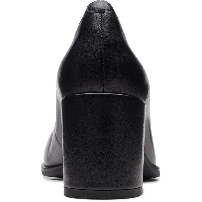 CLARKS PREMIUM Freva55 Court D Shoes 1216 Black Leather