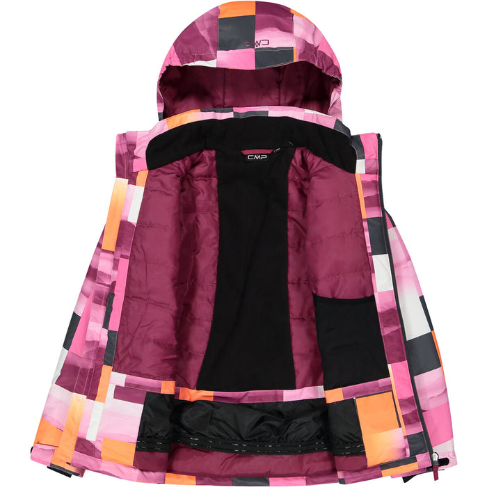 CMP Girl Jacket Snaps Hood Jacket 04ZH Sangria-Purple Fluo