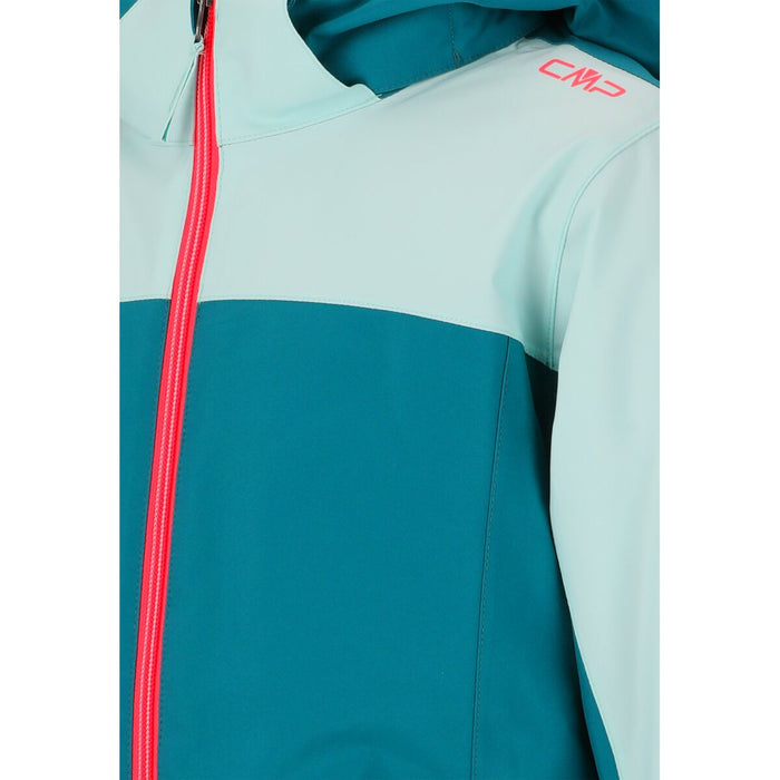 CMP Girl Jacket Snaps Hood Jacket E867 Teal