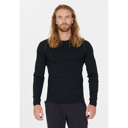 NORTH BEND Griffin M LS Wool Tee T-shirt 1001 Black