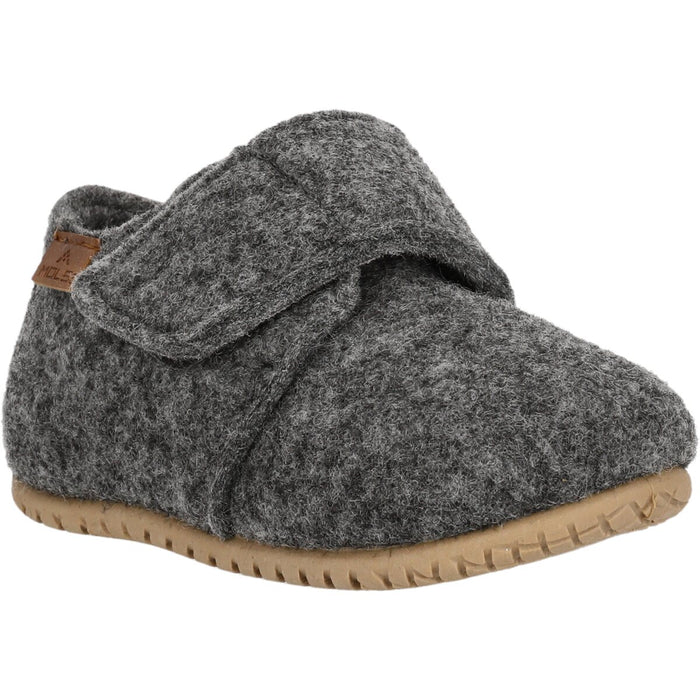 MOLS Heiris Kids Felt Slipper Shoes 1011 Dark Grey Melange