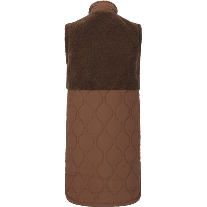 WEATHER REPORT Hollie W Long Quilted Vest Vest 5181 Pinecone