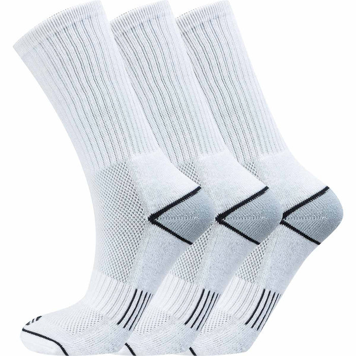 ENDURANCE! Hoope Crew Socks 3-Pack Socks 1002 White