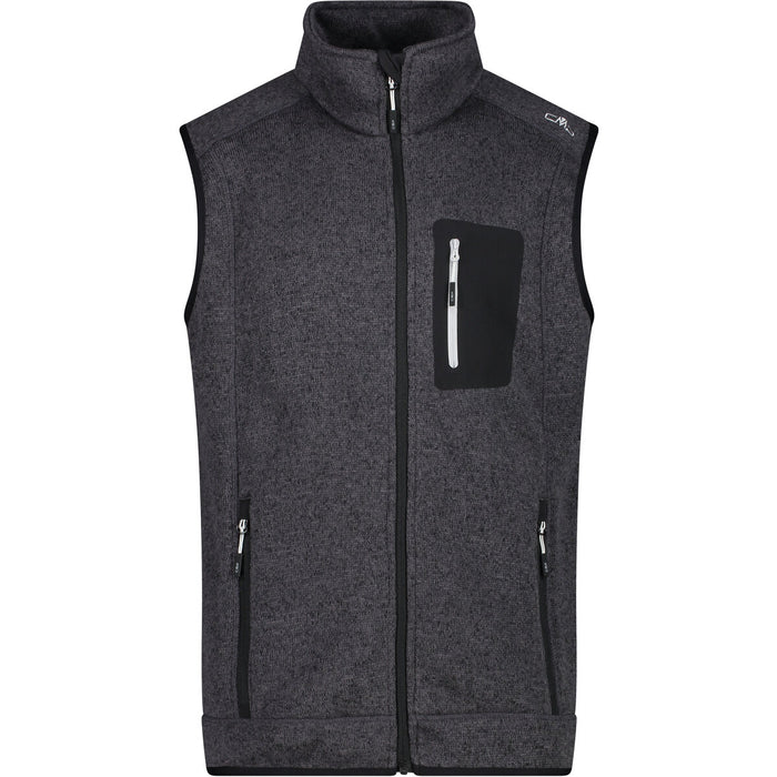 CMP Jaquard M Knitted Vest Vest 44UE Nero-Glacier