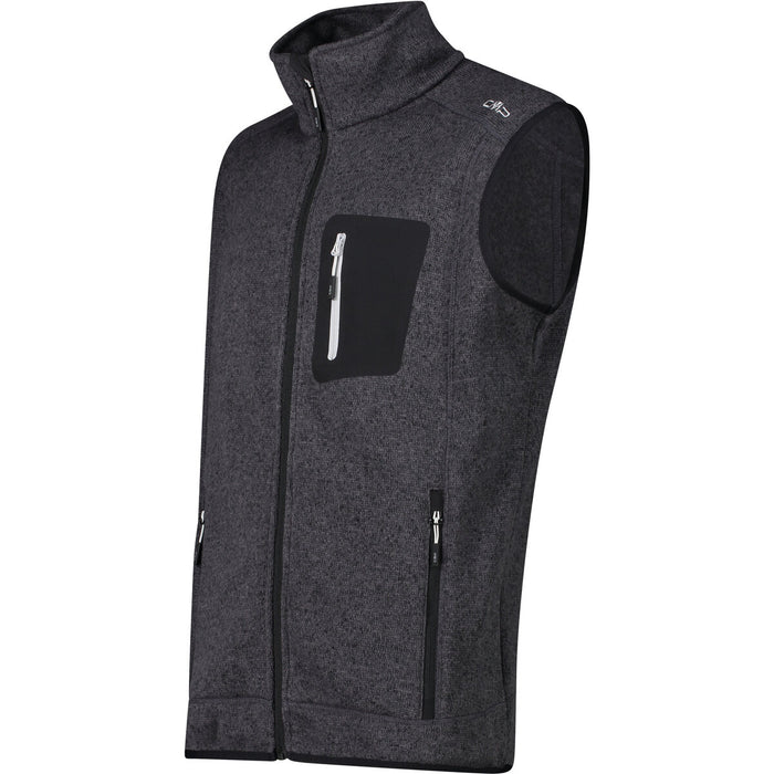 CMP Jaquard M Knitted Vest Vest 44UE Nero-Glacier