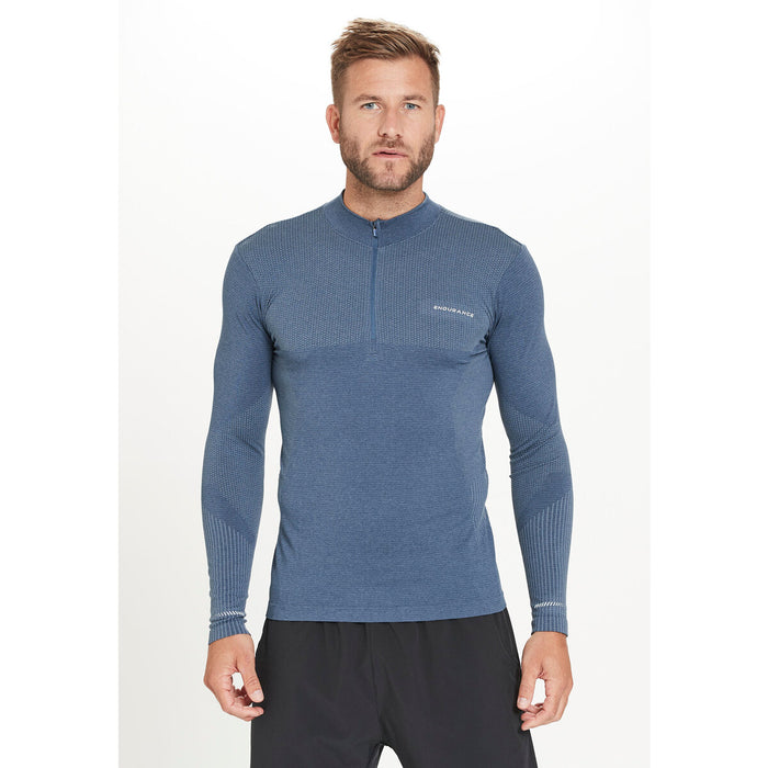 ENDURANCE Jaro M Seamless Midlayer Midlayer 2164 Slate Blue