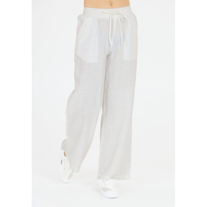 CRUZ Jessy W Pants - Linen Pants 1002 White