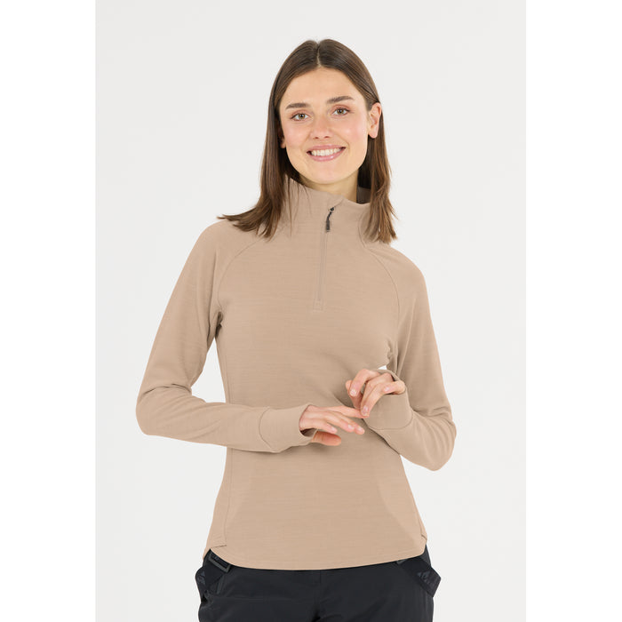 WHISTLER Kajsa W Half Zip Midlayer Midlayer 1136 Simply Taupe