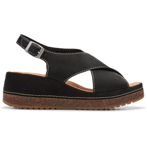 CLARKS PREMIUM Kassanda Step D Sandal 1217 Black Nubuck