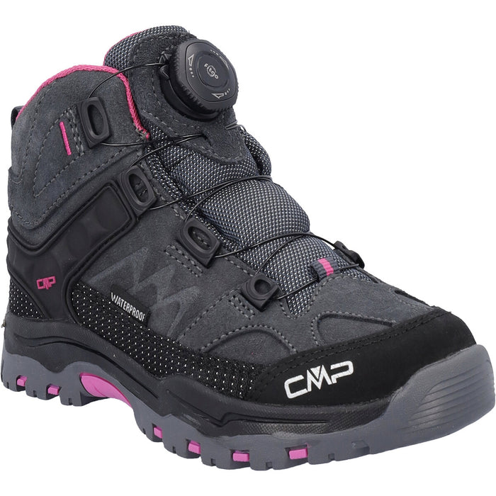 CMP Kids Kiruna Mid Fitgo Trekking Shoes WP Shoes 00US Antracite-Festival