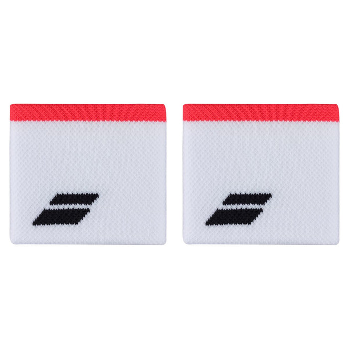 BABOLAT LOGO WRISTBAND Accessories 1089A White/Strike Red