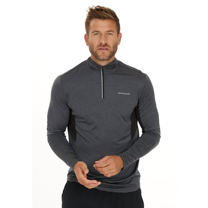 ENDURANCE Lanbark M Midlayer Midlayer 1111 Black Melange