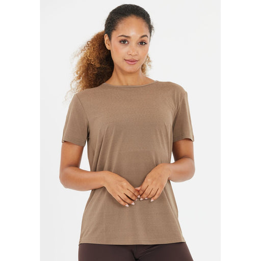 ATHLECIA Lizzy W Slub S/S Tee T-shirt 3107 Walnut