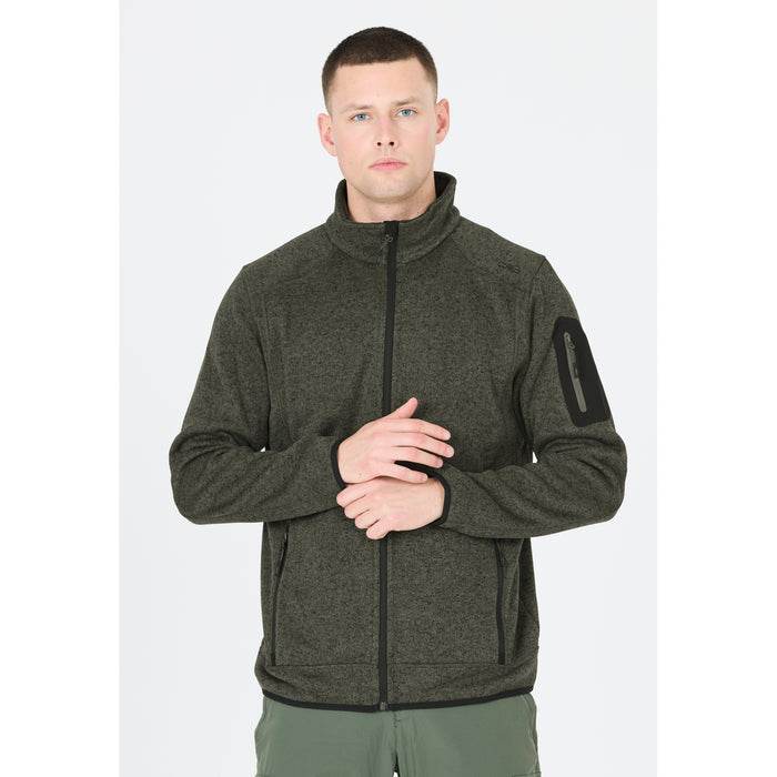 CMP Man Knit Fleece Jacket Fleece 20ES Olive-Nero