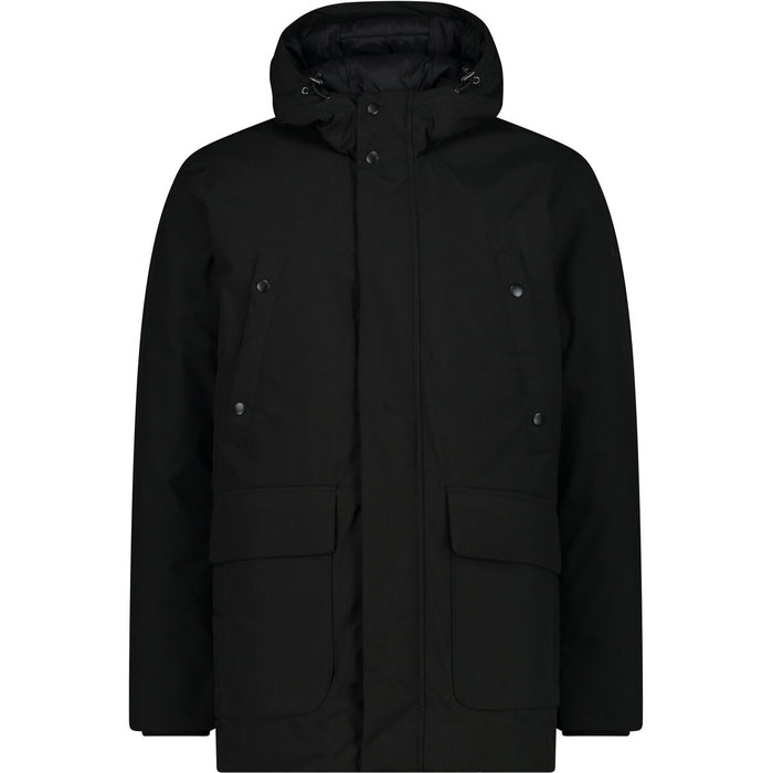 CMP Man Long Jacket Fix Hood Jacket U901 Nero