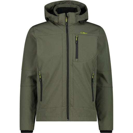 CMP Mens Softshell Jacket Softshell 00EP Oil Green-Nero