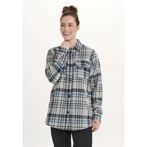 WHISTLER Milly W Checked Fleece Shirt Fleece 2048 Navy Blazer